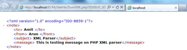 XML Document Object Model (DOM) in PHP