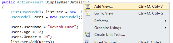 Simple Way of Binding List of Objects to View using MVC – MindStick