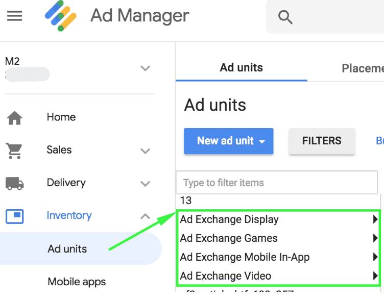 What is inventory and delivery in ad manager?