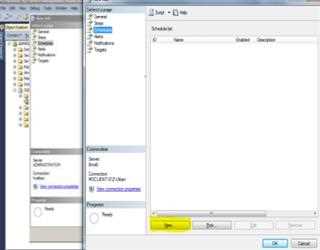 Scheduling a job in SQL.