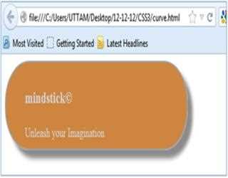 Curve corners with shadow in HTML using CSS3