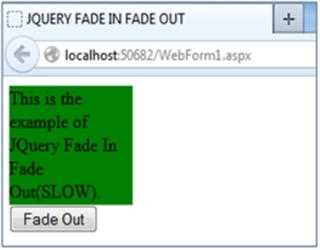 JQuery Fade In Fade Out