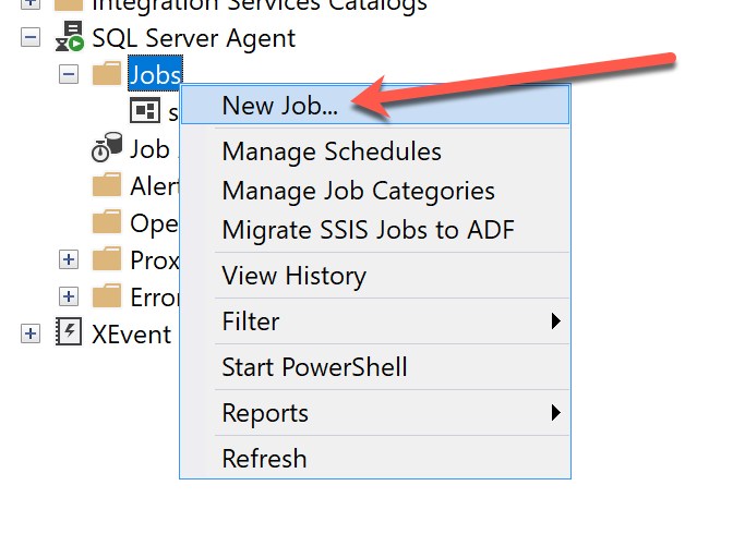 Create a SQL Server Job
