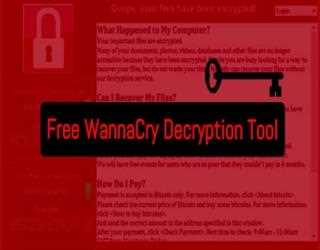 Cybersecurity: WannaKey, a Relief from WannaCry Ransomware