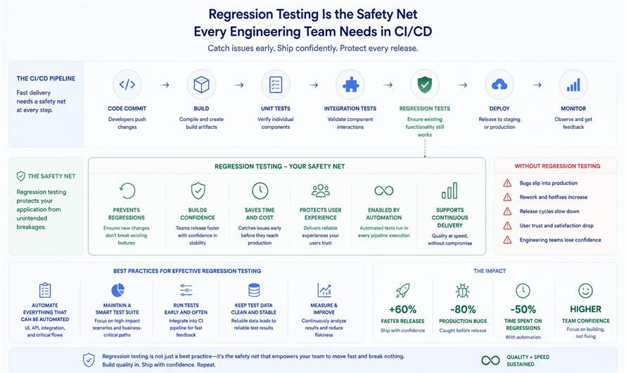 Why Regression Testing Is the Safety Net Every Engineering Team Needs in CI/CD