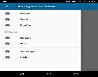 Navigation drawer in android material design