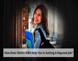 How Does IGNOU MBA Help You In Getting A Reputed Job? image