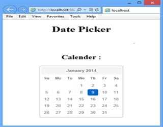 Date Picker using BootStrap in ASP.Net