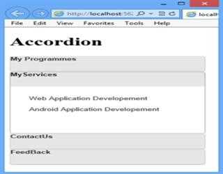 Accordion using BootStrap in ASP.Net