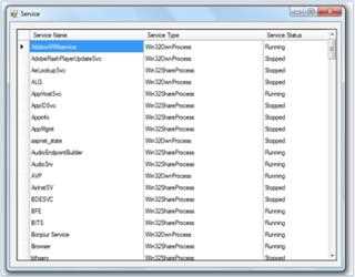 How to show all services in C#