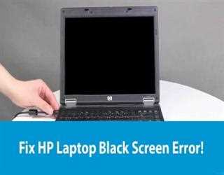 Quick Fixes to HP Laptop Black Screen Error