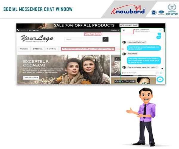 Knowband Prestashop Social Messenger Addon: Optimize your website with 24*7 chat support