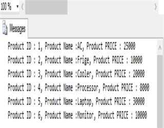 CURSOR in SQL Server