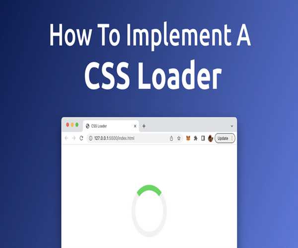How to create a loader using CSS? image