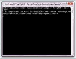 Exception Class in C#