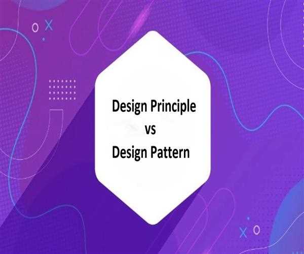 Design Principle vs Design Pattern