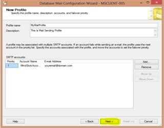 Create database mail profile  in sql server step by step.
