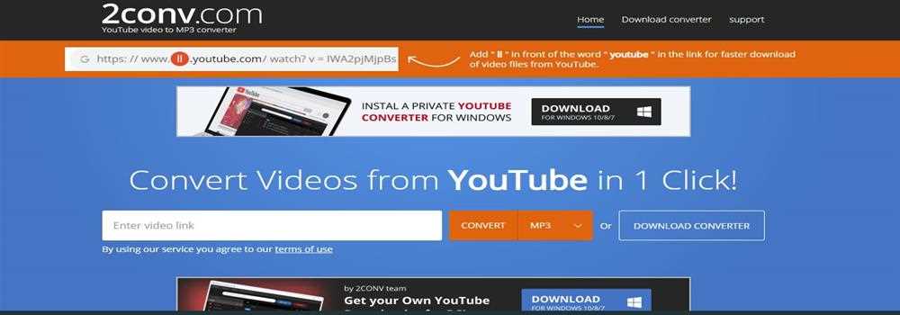 banner image of 2Conv Youtube Downloader