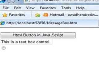 Creating html controls using Java Script