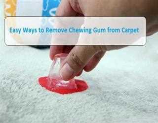 How to Get Gum Out of the Carpet