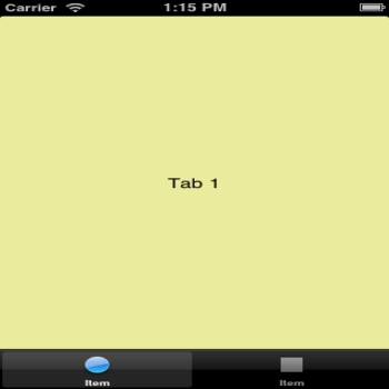 iOS : Creating Sample on Tab Bar controller