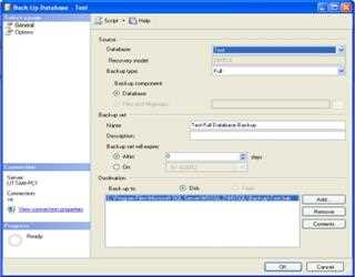 How to Backup a SQL Server Database