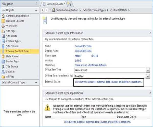 Business Data Connectivity Service in SharePoint 2010