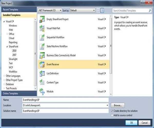 Event Receiver in SharePoint 2010