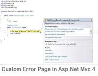 Custom Error Page in Asp.Net Mvc 4