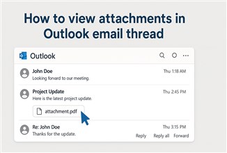 View Attachments in Outlook Email Thread