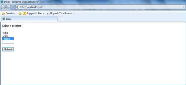 ListBox control in MVC