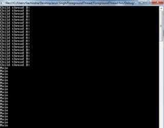 Foreground and Background thread in C# Threading