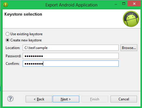 Create Apk file of Android application