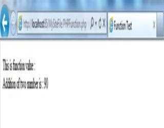PHP User Defined Functions
