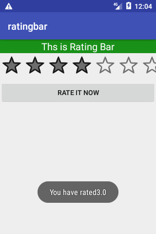 Android Rating bar