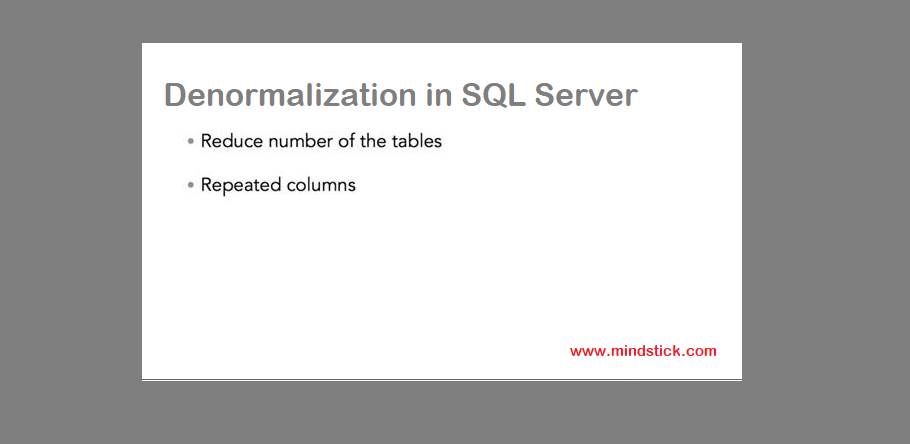 Denormalization in SQL Server