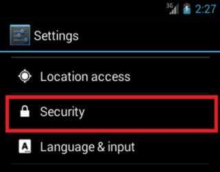 Set Pattern lock on android device