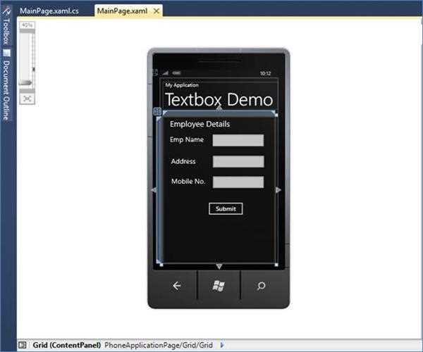 TextBox Control in Windows 7 Phone Development