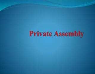 Create Private Assembly Application in C#