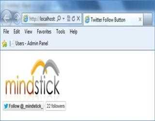 Implement twitter follow plugin in your website