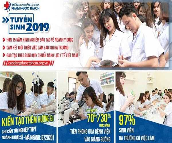 Xet tuyen Cao dang duoc Pham ngoc thach mien hoc phi nam 2020