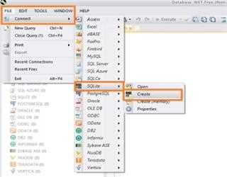 Working with SQLite database