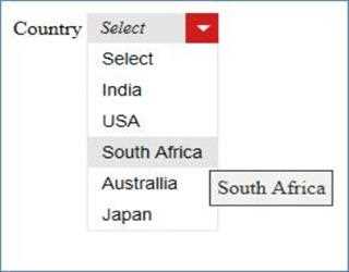 Dynamic Tooltip on Custom DropDownList in ASP.Net MVC