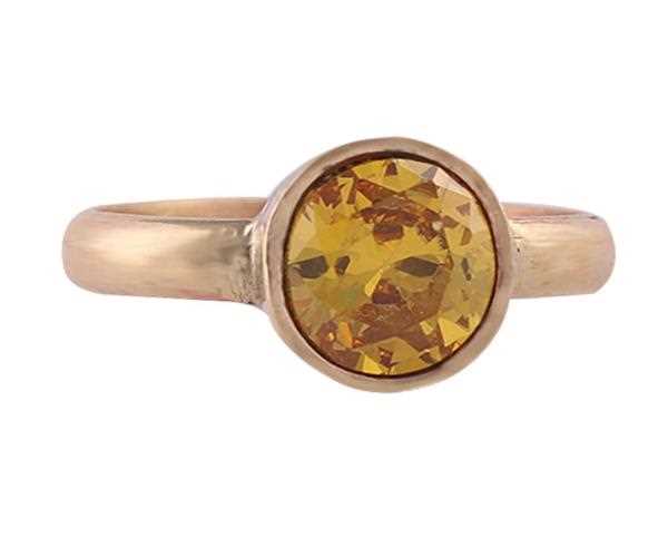 Natural Certified Yellow Sapphire Panchdhatu Ring