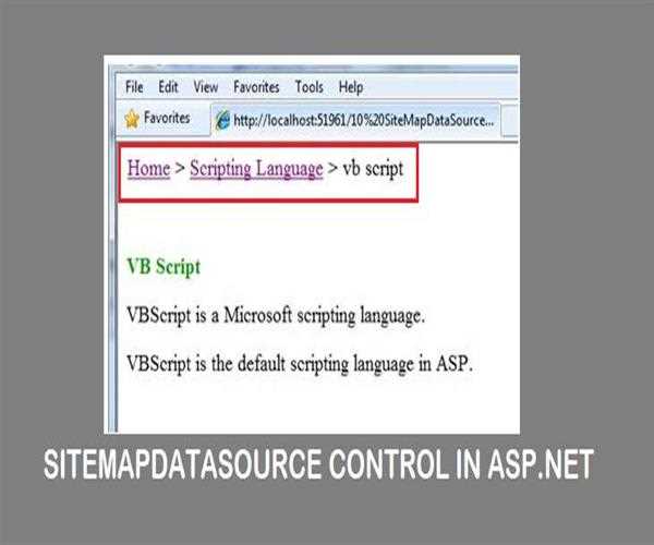SiteMapDataSource Control in ASP.Net