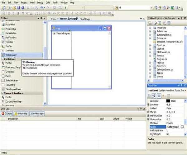 How to use TreeView Control and WebBrowser Control in CSharp .NET ...
