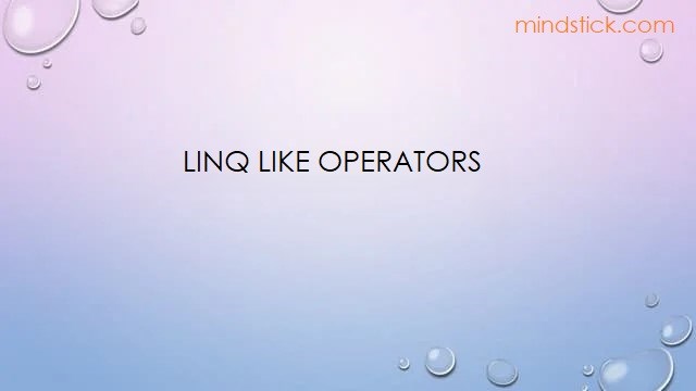 LINQ to SQL LIKE operator with C#