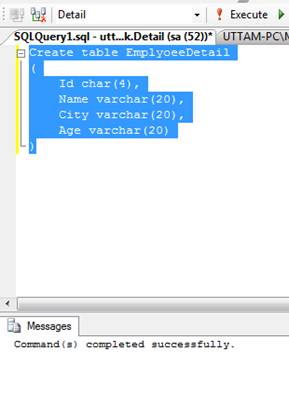 How to create table in SQL Server – MindStick