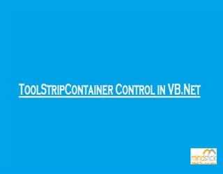 ToolStripContainer Control in VB.Net