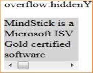 Overflow property using CSS3 and HTML